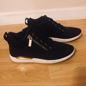 Aldo black high top sneakers Like New.